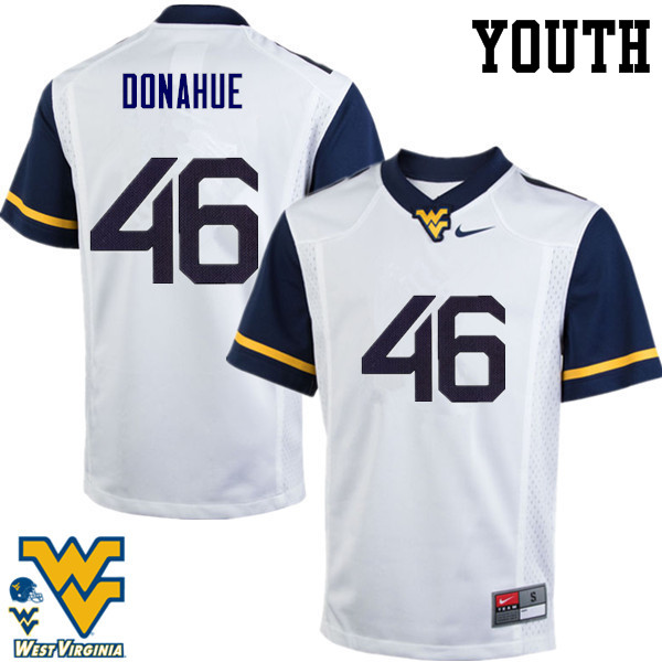 NCAA Youth Reese Donahue West Virginia Mountaineers White #46 Nike Stitched Football College Authentic Jersey PN23W72EW